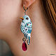 Order Bird earrings ' Denim' . Miniature birds. Coffeelena. Livemaster. . Earrings Фото №3
