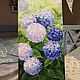 Oil painting Blue hydrangeas. Pictures. Sokolova Julia, handmade jewelry. My Livemaster. Фото №6