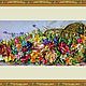 Картина лентами"лето в корзине". Картины. Светлана Жидкова (Моисеенко) (kartina-lenta). Ярмарка Мастеров.  Фото №4