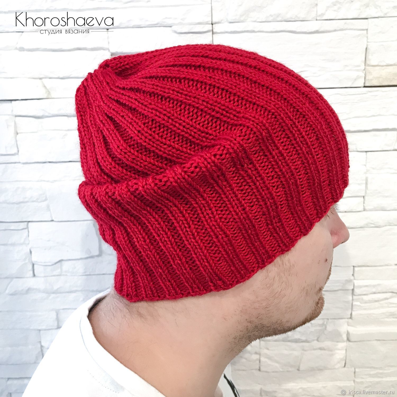 red beanie hat for men