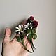 Брошь из натуральной кожи Полевые цветы. Брошь-булавка. AnnaTikhonovaFlowers. Ярмарка Мастеров.  Фото №5