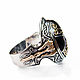 Men's ring Protection 'Viking' with an overlay of gold, Ring, Sevastopol,  Фото №1