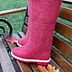 Boots: felted. boots. Boots on the sole. High Boots. Favorite heat Natalia. My Livemaster. Фото №4