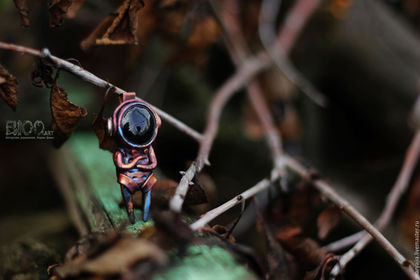 Кулоны, подвески ручной работы. Ярмарка Мастеров - ручная работа. Купить Бродяга постапокалиптического мира Красный. Handmade. Коричневый, водолаз