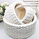 Cestas de almacenamiento de hilo de punto conjunto de tres cestas. Basket. Lace Shawl by Olga. Online shopping on My Livemaster.  Фото №2