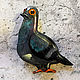 Brooch ' Grey funny pigeon with orange eyes bird'. Brooches. greenfox-23. My Livemaster. Фото №6