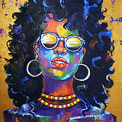 Картины и панно handmade. Livemaster - original item Painting African Interior Buy Painting African Woman. Handmade.