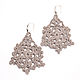 Light and delicate, large earrings of gray unbleached linen - the perfect complement to a summer wardrobe.

