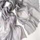 Bufanda de seda tippet Batik 'gris Perla' seda 100%. Scarves. Silk Batik Watercolor ..VikoBatik... Ярмарка Мастеров.  Фото №6