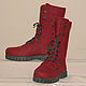 Women's felted boots Winter berry. Boots. MMwool (marinamol). My Livemaster. Фото №6