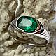 Bright natural Emerald 1,56 ct women's silver emerald ring. Rings. Bauroom - vedic jewelry & gemstones (bauroom). My Livemaster. Фото №4