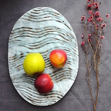 Посуда ручной работы. Ярмарка Мастеров - ручная работа Блюдо овальное. Handmade.