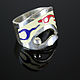 Order Fantasy ring made of 925 silver with BS0003 enamel. Sunny Silver. Livemaster. . Rings Фото №3
