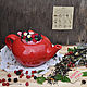 Чайник заварочный, чайник с декором из полимерной глины, 8 марта, Чайники, Москва,  Фото №1