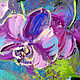 Imagen de la orquídea 'la Noche de la fiesta del té' pintura al óleo sobre lienzo. Pictures. Multicolor Gallery. Ярмарка Мастеров.  Фото №5
