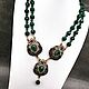 Emerald necklace made of agate chalcedony with a pendant. Necklace. naturalkavni. My Livemaster. Фото №4