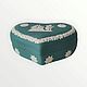 Винтаж: Wedgwood Teal винтажная шкатулка в редком цвете в форме Сердца. Шкатулки винтажные. Decor.mylove. Ярмарка Мастеров.  Фото №4
