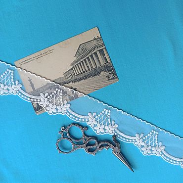 Материалы для творчества ручной работы. Ярмарка Мастеров - ручная работа Кружево вышивка на сетке. Артикул 1325.. Handmade.