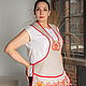 Linen apron with Russian embroidery. Aprons. flax&lace. Online shopping on My Livemaster.  Фото №2