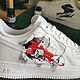 Кроссовки белые nike AF1, кастом, ручная роспись, формула 1, унисекс. Кроссовки. Olgavolgoart. Роспись одежды и обуви. Кастом. Ярмарка Мастеров.  Фото №13