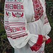 Русский стиль handmade. Livemaster - original item Shirt embroidered in the traditional style. Handmade.