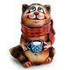 Ceramic figurine 'Cat with a cup', Figurines, Balashikha,  Фото №1