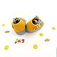 Newborn gift: Booties knitted sneakers for children, yellow. Gift for newborn. babyshop. My Livemaster. Фото №4
