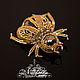 The Golden beetle. Brooch. Only gold and silver beads. Brooches. N_Belokon_jewelry. Online shopping on My Livemaster.  Фото №2