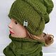 Set 'Olivia' hat and snood, greenery. Headwear Sets. Makushka_knits™. My Livemaster. Фото №5