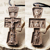 Поморский деревянный крестик. Царь Константин ( Емельяненко )