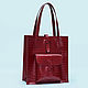 Сумка из кожи красного цвета "Рим", Классическая сумка, Кострома,  Фото №1