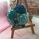 Brooch textile "Turquoise bouquet". Brooches. Sokolova Julia, handmade jewelry. Online shopping on My Livemaster.  Фото №2