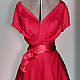 Order vintage silk dress with a fluffy skirt of 'Lady in red'. Lana Kmekich (lanakmekich). Livemaster. . Dresses Фото №3