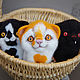 Валяная игрушка из шерсти котик котейка. Войлочная игрушка. Лавчонка толстого Юся. Интернет-магазин Ярмарка Мастеров.  Фото №2
