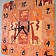 Часы настенные в детскую. Декупаж. "Сафари". Часы классические. Виктория. Интернет-магазин Ярмарка Мастеров.  Фото №2