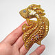 Brooch made of beads gold Fish, fish brooch. Brooches. Zveva. Online shopping on My Livemaster.  Фото №2