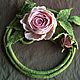Belt made of wool felted rose with buds, Belt, Korolev,  Фото №1