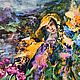 Painting landscape flowers girl ' Mother Nature'. Pictures. Russian Oil Paintings. My Livemaster. Фото №4