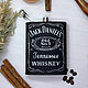 Фляжка обтянутая кожей с рисунком Jack Daniel’s. Подарочные фляги. Изделия из кожи Северный Ветер. Ярмарка Мастеров.  Фото №5