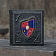 album for coins or Bon coat of arms lion genuine leather black, Name souvenirs, Moscow,  Фото №1