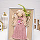 Order Copy of Macrame doll in grey photo frame. Textile Shop Natalya. Livemaster. . Interior doll Фото №3
