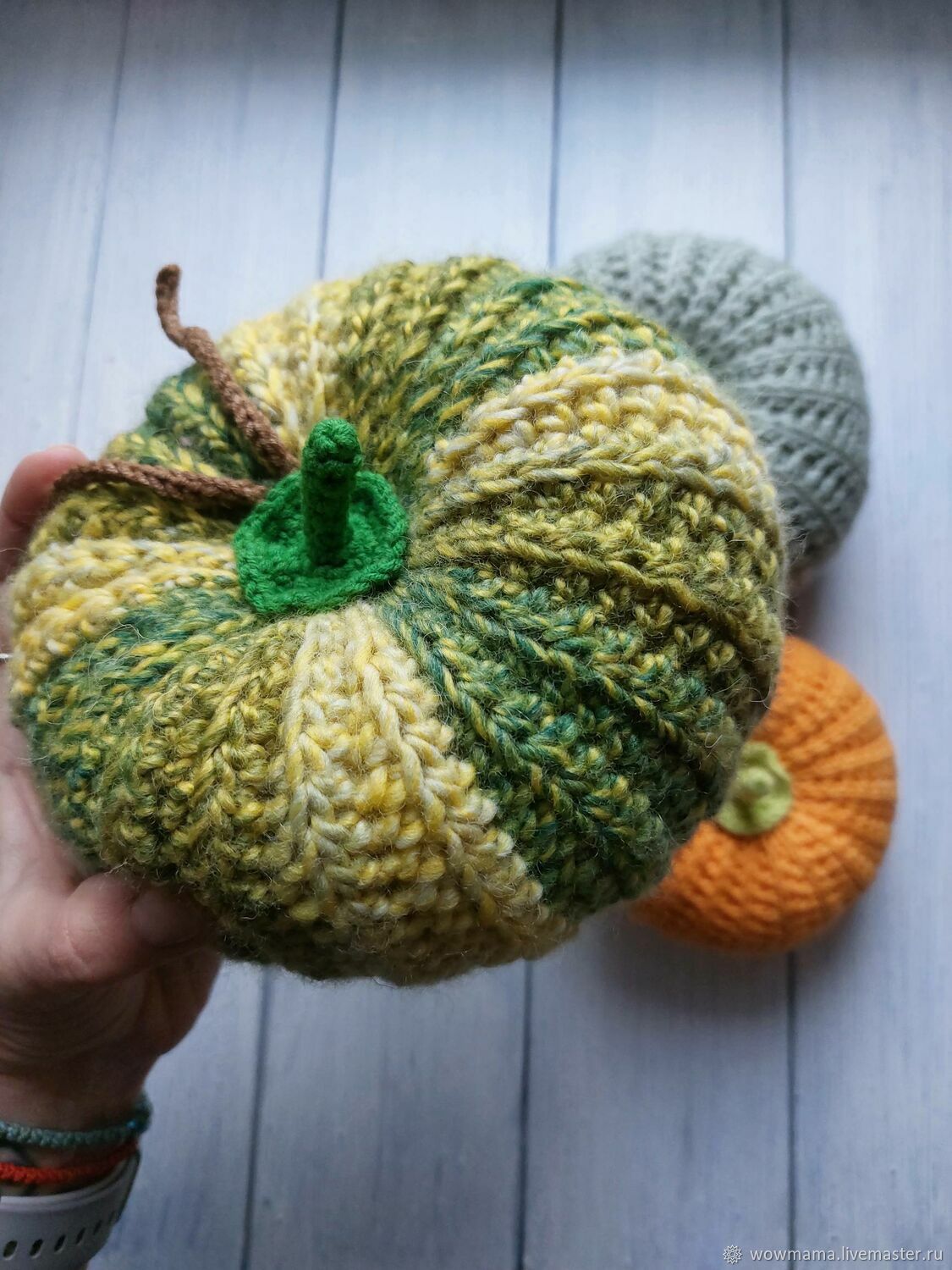 Декор интерьера вязанная тыква в интернет-магазине Ярмарка Мастеров по ...