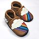 Rainbow, Kids Shoes, Brown Baby Shoes, Baby Moccassins, Footwear for childrens, Kharkiv,  Фото №1