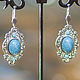 Earrings turquoise 'totem'. Earrings. Victorian jewelry box. Online shopping on My Livemaster.  Фото №2