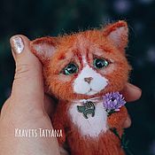 Куклы и игрушки handmade. Livemaster - original item de fieltro de juguete: Pelirroja gatito Lucy. Handmade.