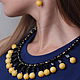 Order Chalker Cosmos black-yellow agate. planet. Butik4you. Livemaster. . Chokers Фото №3