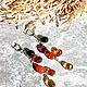 Серьги капли длинные янтарные медовые. Серьги классические. Анастасия. Ярмарка Мастеров.  Фото №8