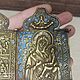 Заказать Винтаж: Складень Божия Матерь Тихвинская 19 век. Эмали. Винтажная лавка «Остров Сокровищ». Ярмарка Мастеров. . Предметы интерьера винтажные Фото №3