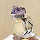 Ring with a fine amethyst brush made of 925 sterling silver GC0002. Rings. Sunny Silver. Online shopping on My Livemaster.  Фото №2