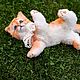Teddy Animals: A red-haired kitten. Teddy Toys. Felt toys (rushanatim). My Livemaster. Фото №4